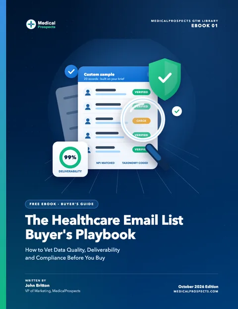 The Healthcare Email List Buyer's Playbook cover