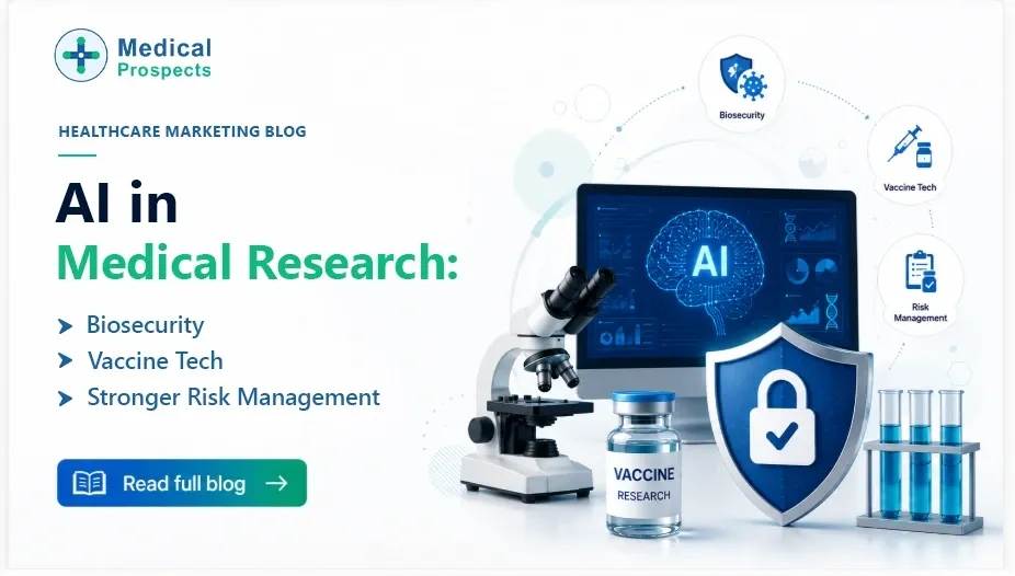 AI in medical research, healthcare biosecurity risks, and vaccine technology compliance